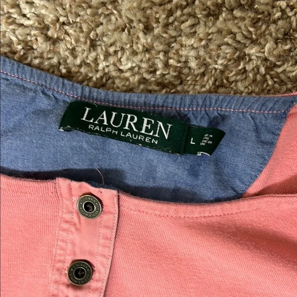 Lauren Ralph Lauren Pink Button-Up Top - Picture 2 of 4